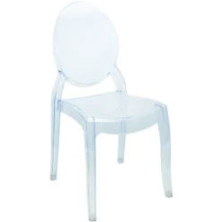 Clear acrylic ghost chair rental from Violet Vintage Rentals Indianapolis