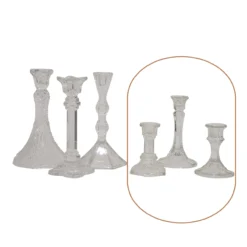 Small Glass Candlesticks