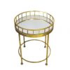 Jasmine gold round side end table.