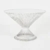 White vintage authentic mid-century modern table with glass top. Hour glass shape.