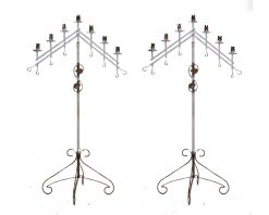 Two candelabras side by side