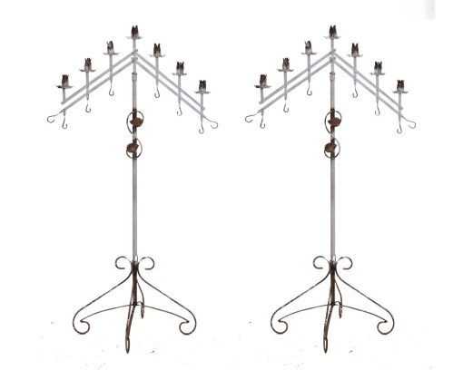 Two candelabras side by side