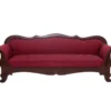 Baroness Sofa — elegant vintage sofa with carved wooden frame and neutral upholstered cushions