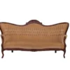 Tarot Sofa — vintage tufted sofa with ornate carved wooden frame and cabriole legs