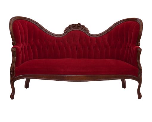 Hypnos deep red sofa rental