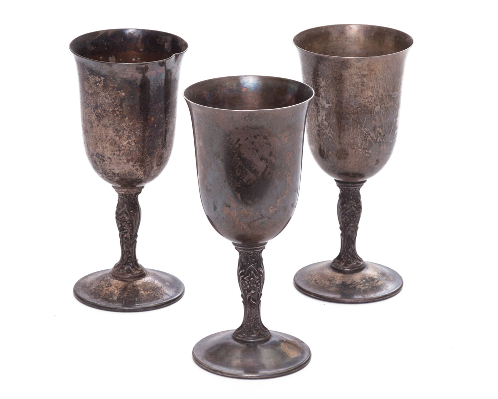 Silver Metal Goblets - Violet Vintage Rentals