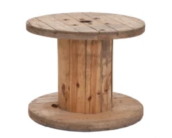 Vintage wood spool table rental from Violet Vintage Rentals Indianapolis