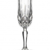 Single crystal cut glass champagne flute