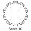 diagram of 72 inch round table seating 10 people