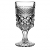 Clear cut glass water goblet