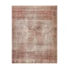 Faded maroon hued rug with traditional Persian design