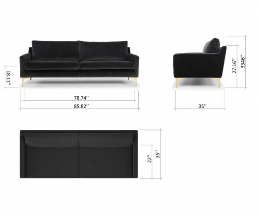 Dimensions of Parker Sofa