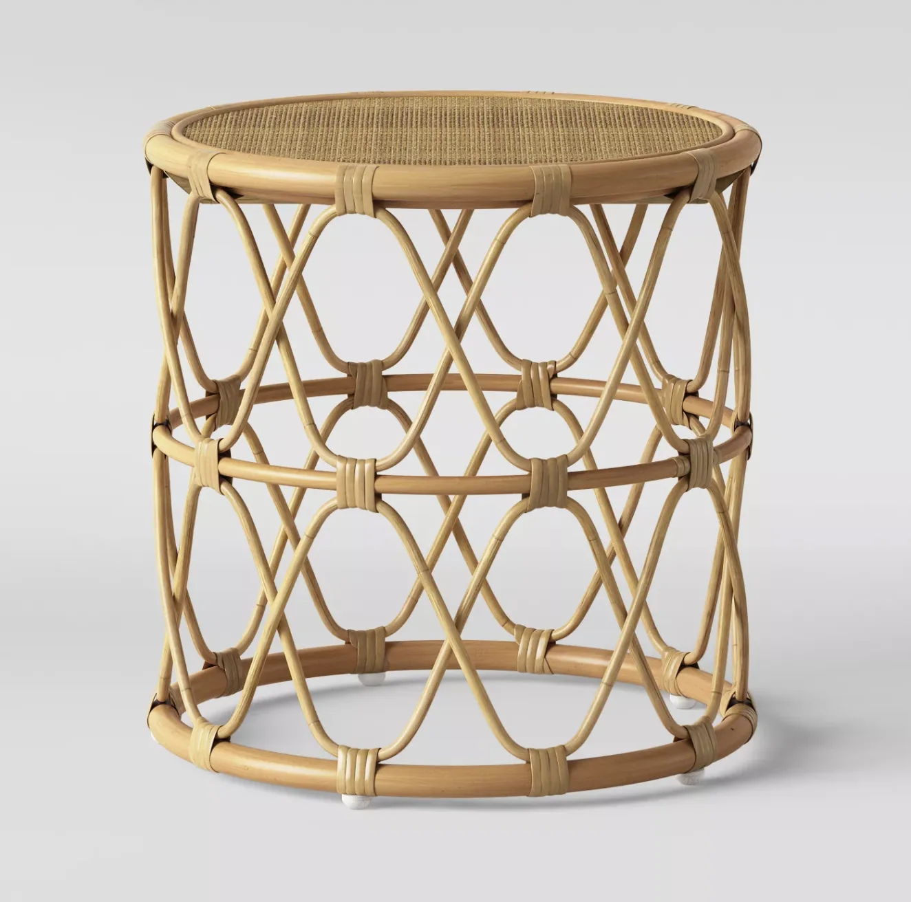 Side view of Anay accent table WEBP Side view of accent table showcasing the open whimsical sides