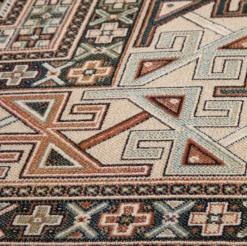 close up of design of Sonoma rug with intertwined shapes