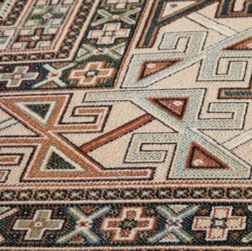 close up of design of Sonoma rug with intertwined shapes