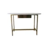 Marble topped desk / consel table with gold legs