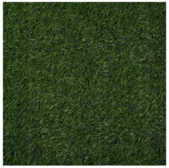 full square of fake green grass rug