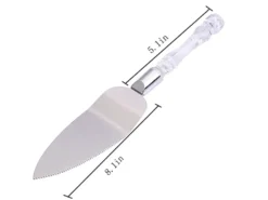 Carissa Cake Server with dimension callouts showing 13-inch length