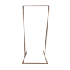 Copper piping forming a tall rectangular stand. Used in weddings for welcome signs, seating charts, or event signage.
