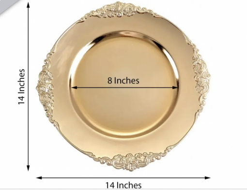 Dimensions shown - 14 inches wide on edges, 8 inches in the middle