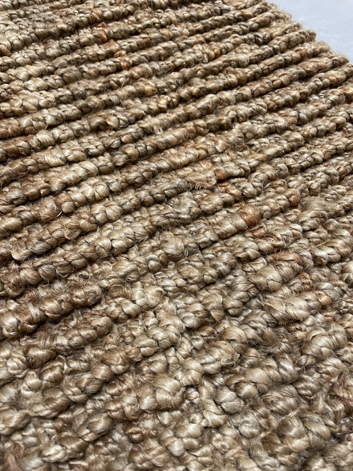 Close up of the natural shades of jute in warm shades of brown