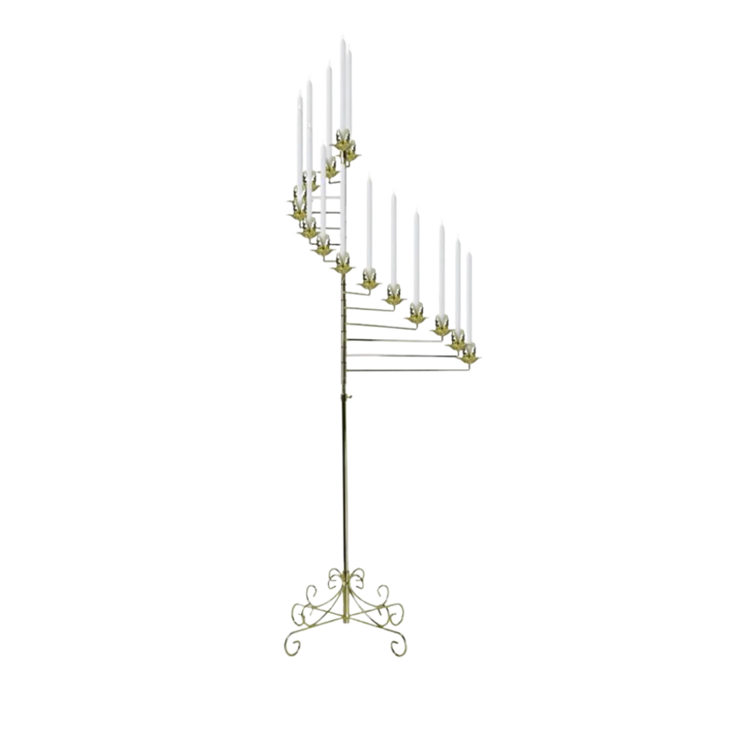 Spiral Floor Candelabra WEBP Brass Spiral Floor Candelabra