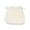 Ivory chair cushions with two ties in the back