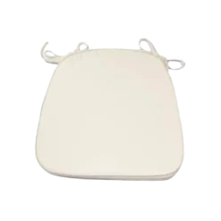 Ivory chair cushions with two ties in the back