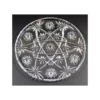 Vintage cut glass serving platters. Variety of sizes and designs.