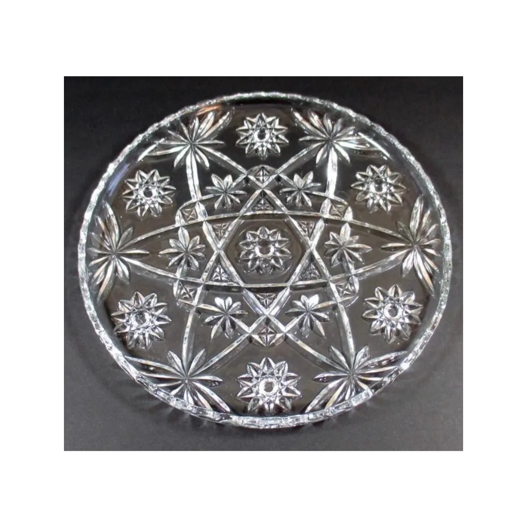 Vintage Serving Tray WEBP Vintage cut glass serving platters. Variety of sizes and designs.