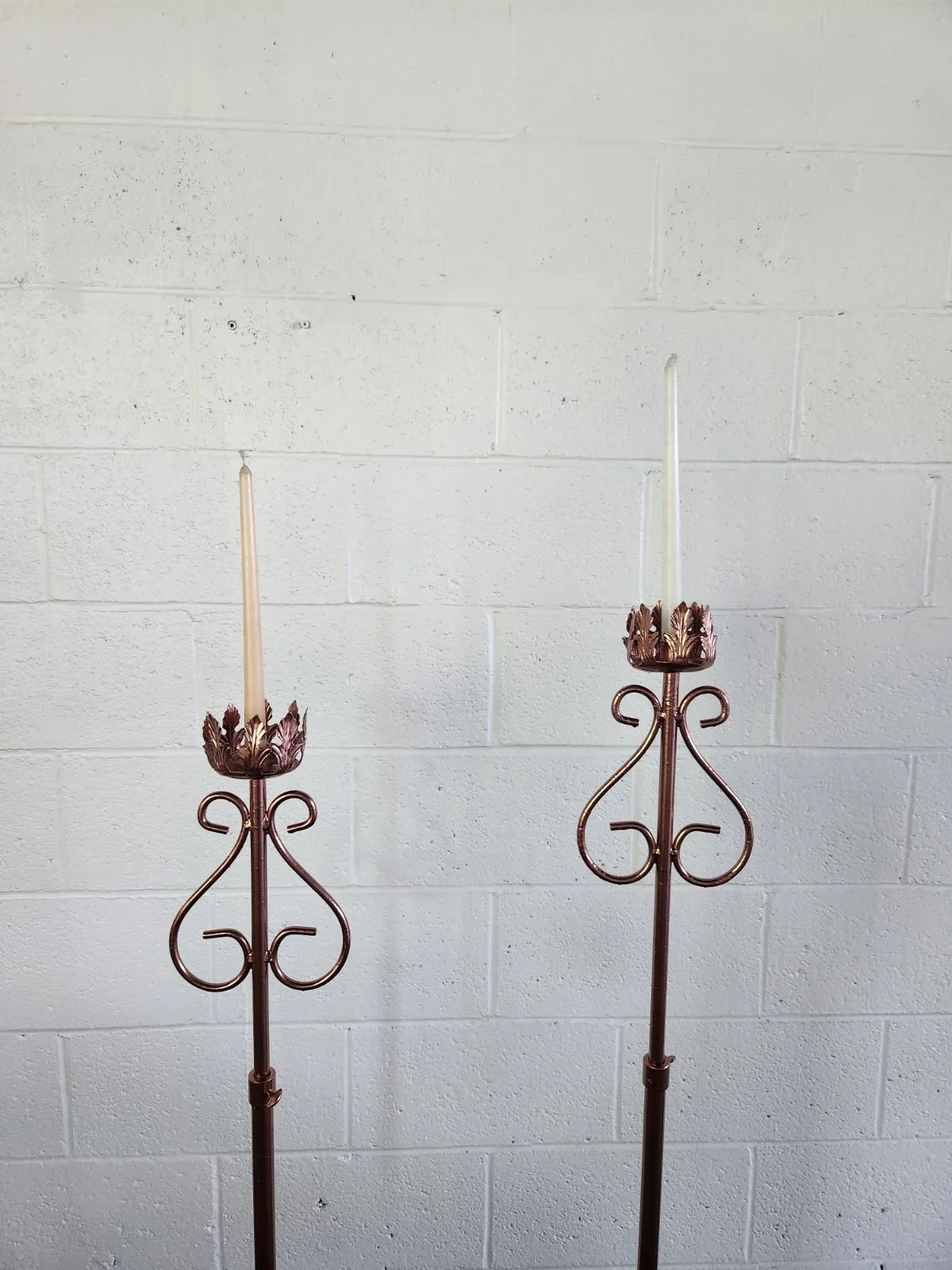 holding taper candles WEBP Can hold a taper candle in each candle stick. Height is adjustable.