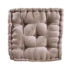 Soft pink square cushion with 5 button accents
