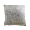 Large gray and cream woven cotton pillow with textured fabric for wedding lounge and event seating rentals