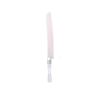 Carissa Knife with clear acrylic handle and stainless steel blade, 13 inches, angled view on white background