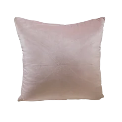 Light pink velvet square pillow