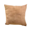 Terracotta faux suede square pillow in a warm rust tone