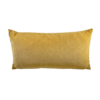 Solid yellow amber velvet rectangular pillow