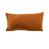 Solid Burnt orange rectangular pillow in velvet