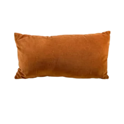 Solid Burnt orange rectangular pillow in velvet