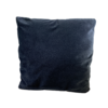 Solid black velvet square pillow