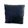 Solid black velvet square pillow