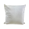 Bright white square velvet pillow