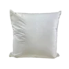 Bright white square velvet pillow