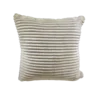 Soft square pillow in cream. Stripes in the fabric