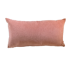 solid salmon Pink rectangular pillow with velvet fabric