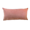 solid salmon Pink rectangular pillow with velvet fabric