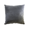 Square velvet pillow in solid gray