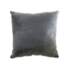 Square velvet pillow in solid gray