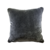 Dark gray velvet square pillow