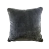 Dark gray velvet square pillow